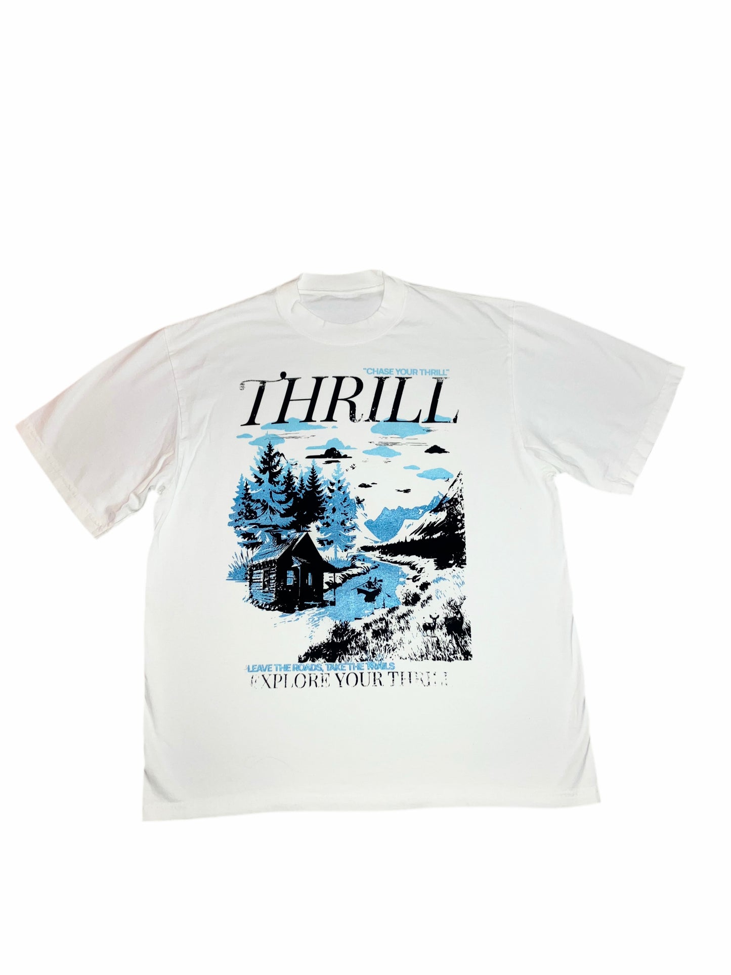 Cozy Cabin, White Tee