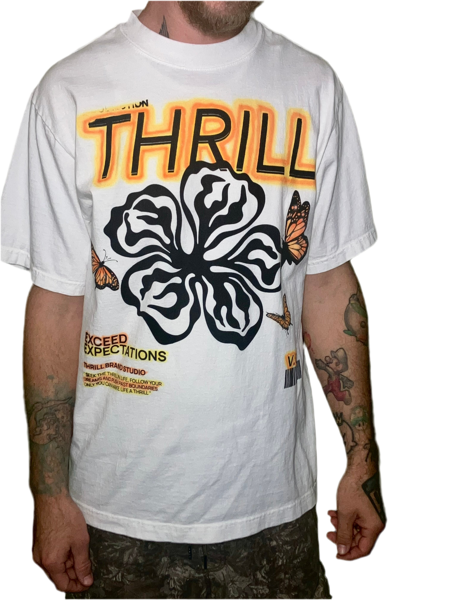 Exceed Expectations V2, Air Brush, White Tee