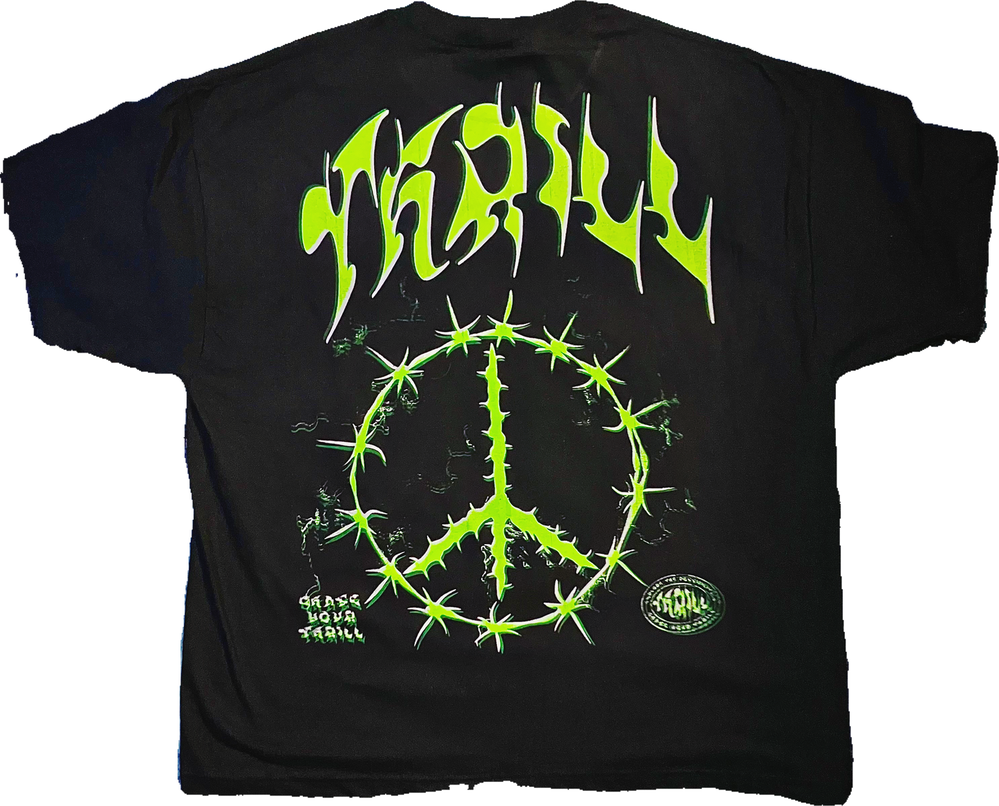 THRILL PEACE, Black Tee