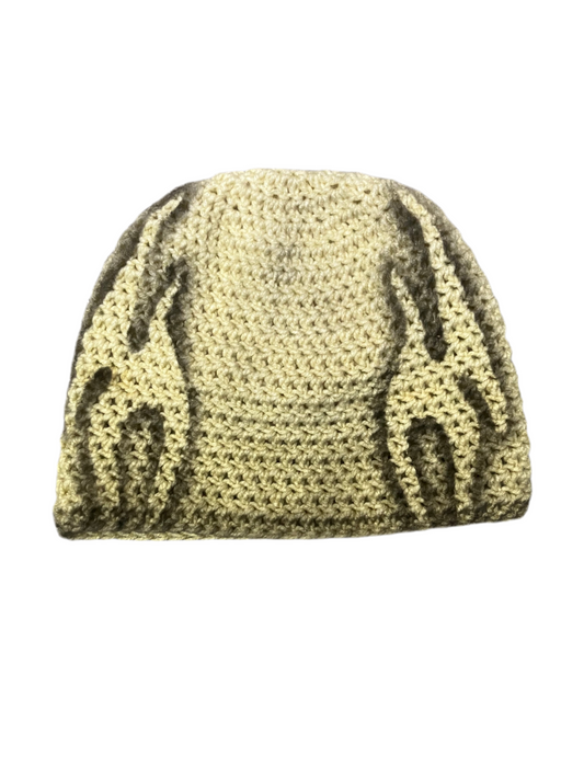 Hand Crochet Skully Beanie, ( 1 of 1 ) Green Variant