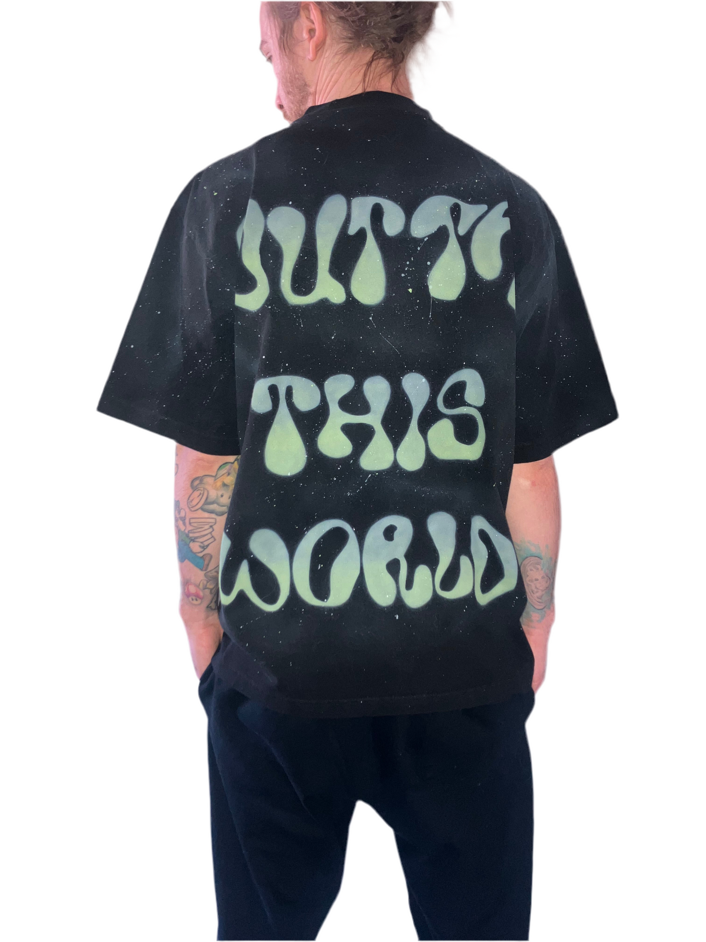 Outta This World Alien, Airbrush, Black Tee