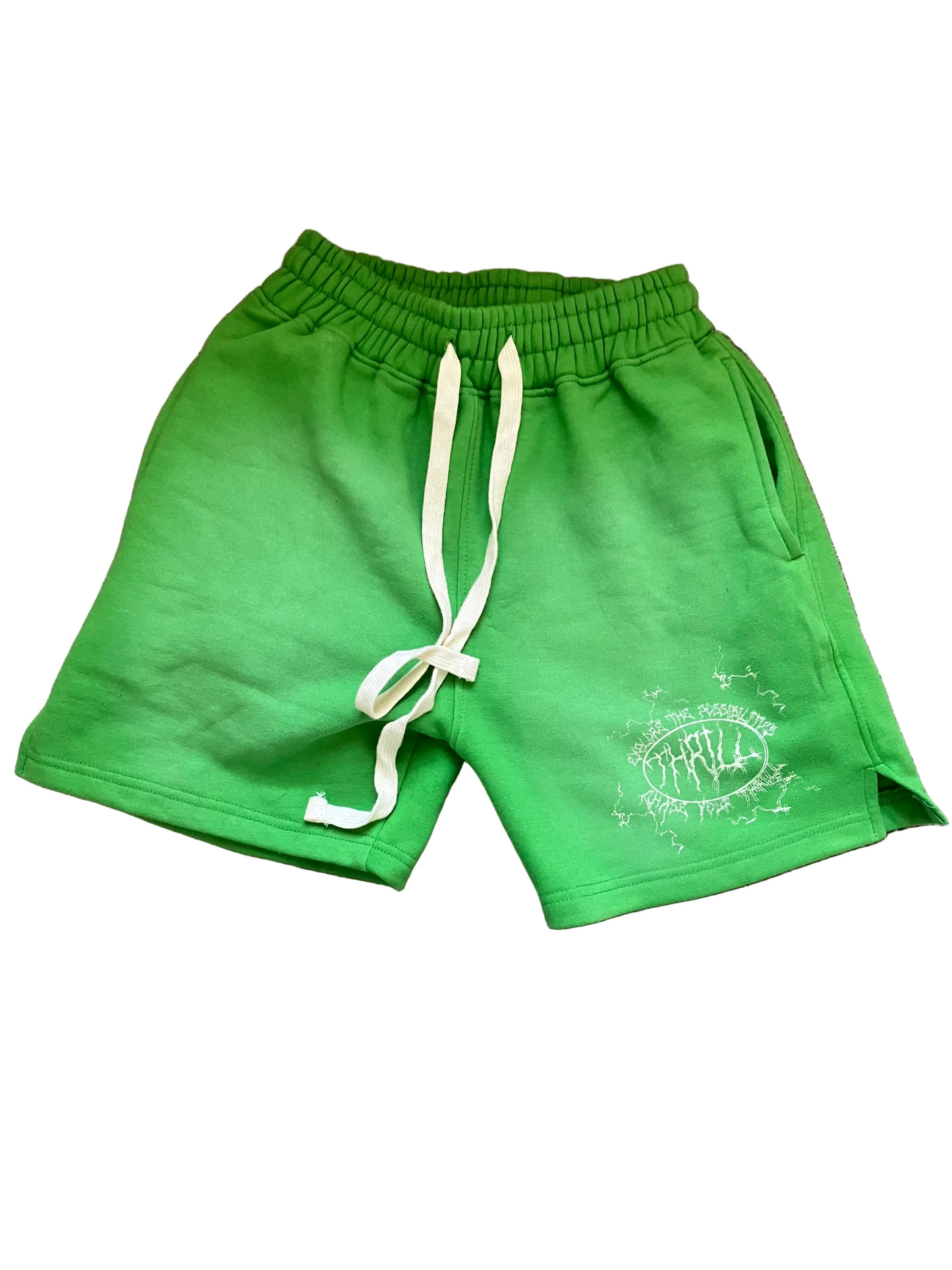 Static Thrill, Green Sun-dried Shorts Size Medium