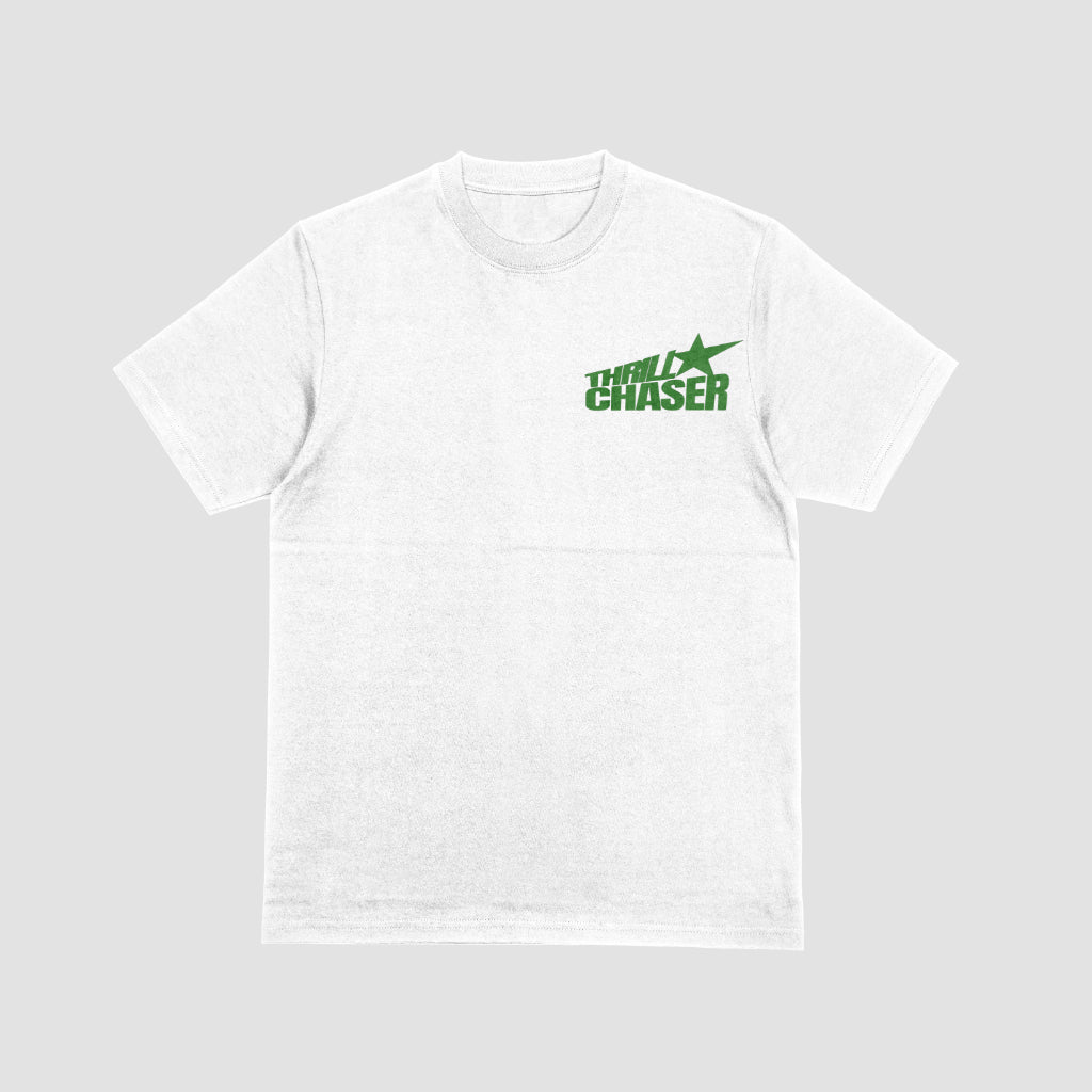 Thrill Chaser ( green print tee )