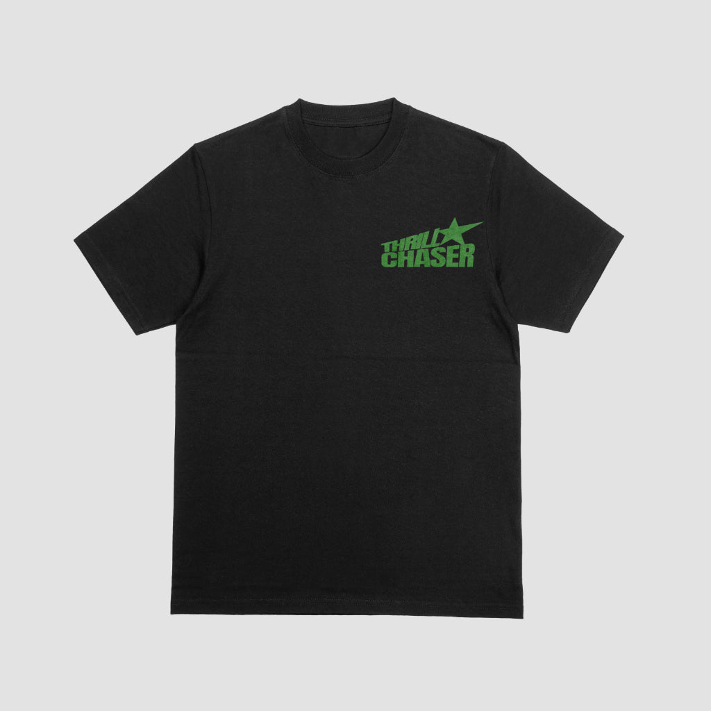 Thrill Chaser ( green print tee )