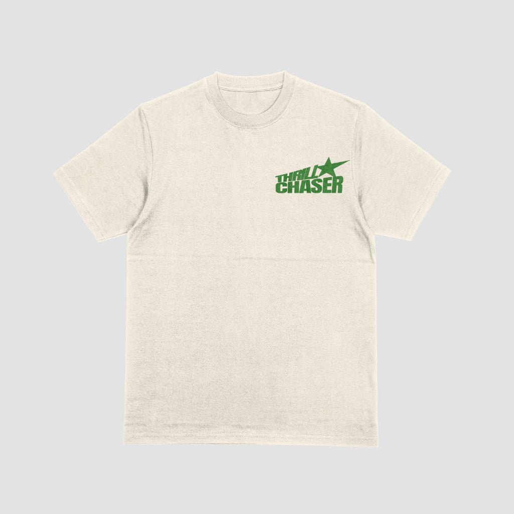 Thrill Chaser ( green print tee )