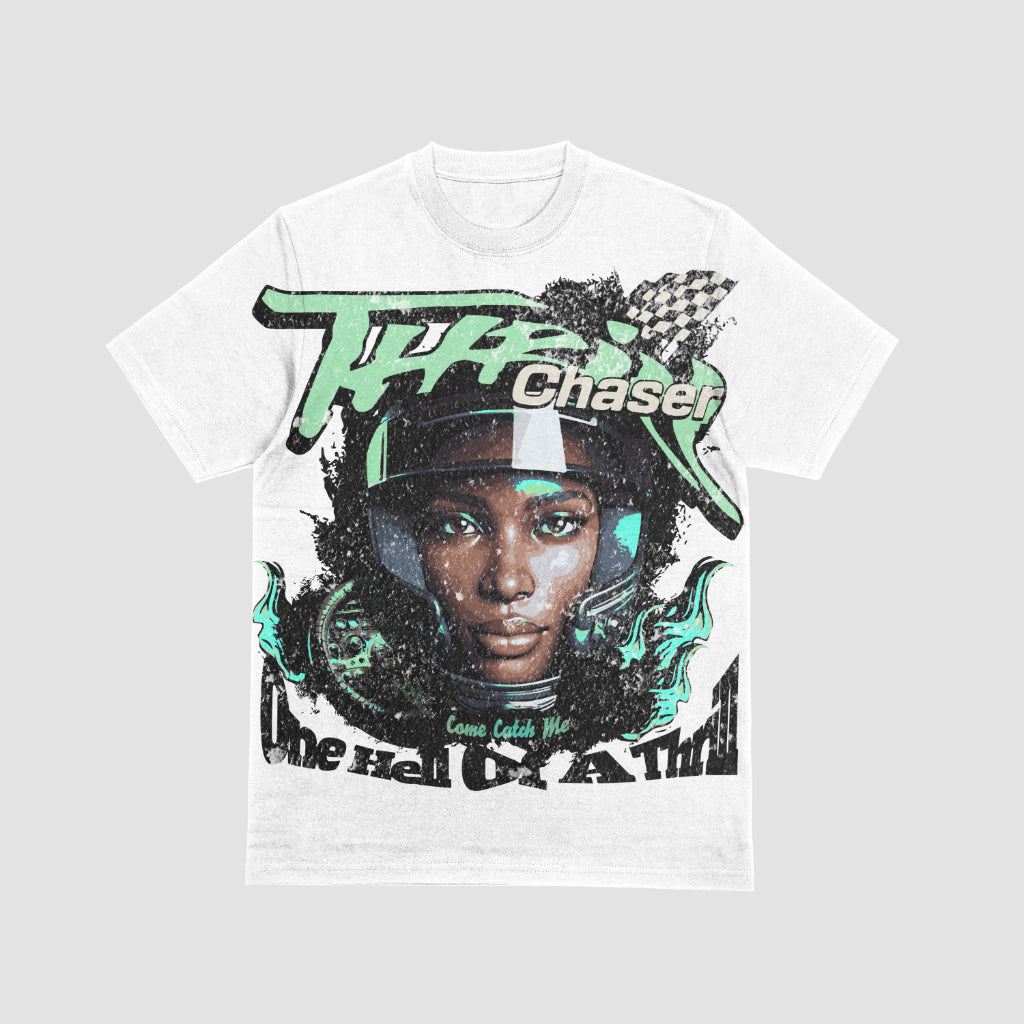 Green Racer oversized print Tee